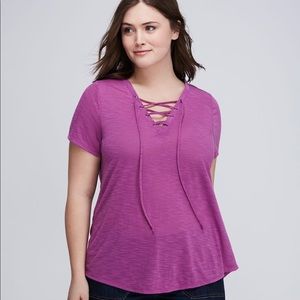 Lane Bryant Lace Up Tee - Size 18/20